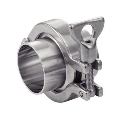 Raccord Clamp Iso Complet Collier Double Articulation Joint FKM - Inox 316L