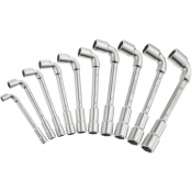 Jeu de 10 clés à pipe débouchées 6x12 pans