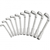 Jeu de 10 clés à pipe débouchées 6x6 pans