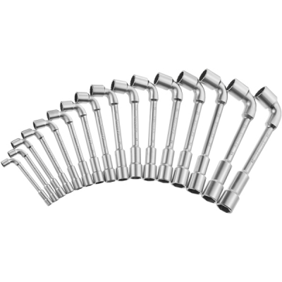 Jeu de 16 clés à pipe débouchées 6x12 pans