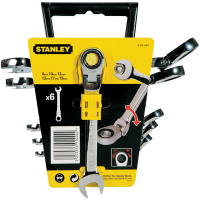 Jeu de 6 clés mixtes à cliquet à tête indexable - STANLEY Jeu de 6 clés mixtes à cliquet à tête indexable - STANLEY