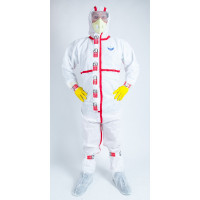 Kit de protection avec combinaison amiante complet pour un