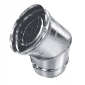 Coude concentrique 45° ø100/150 inox pour AGM/AGMC