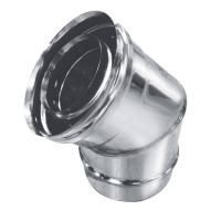 Coude concentrique 45° ø130/200 inox pour AGM/AGMC Coude concentrique 45° ø130/200 inox pour AGM/AGMC