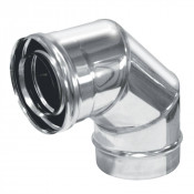 Coude concentrique 90° ø100/150 inox pour AGM/AGMC