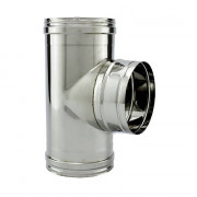 Té inox 304 ø130 mm – raccord conduit fumée angle 90° robuste