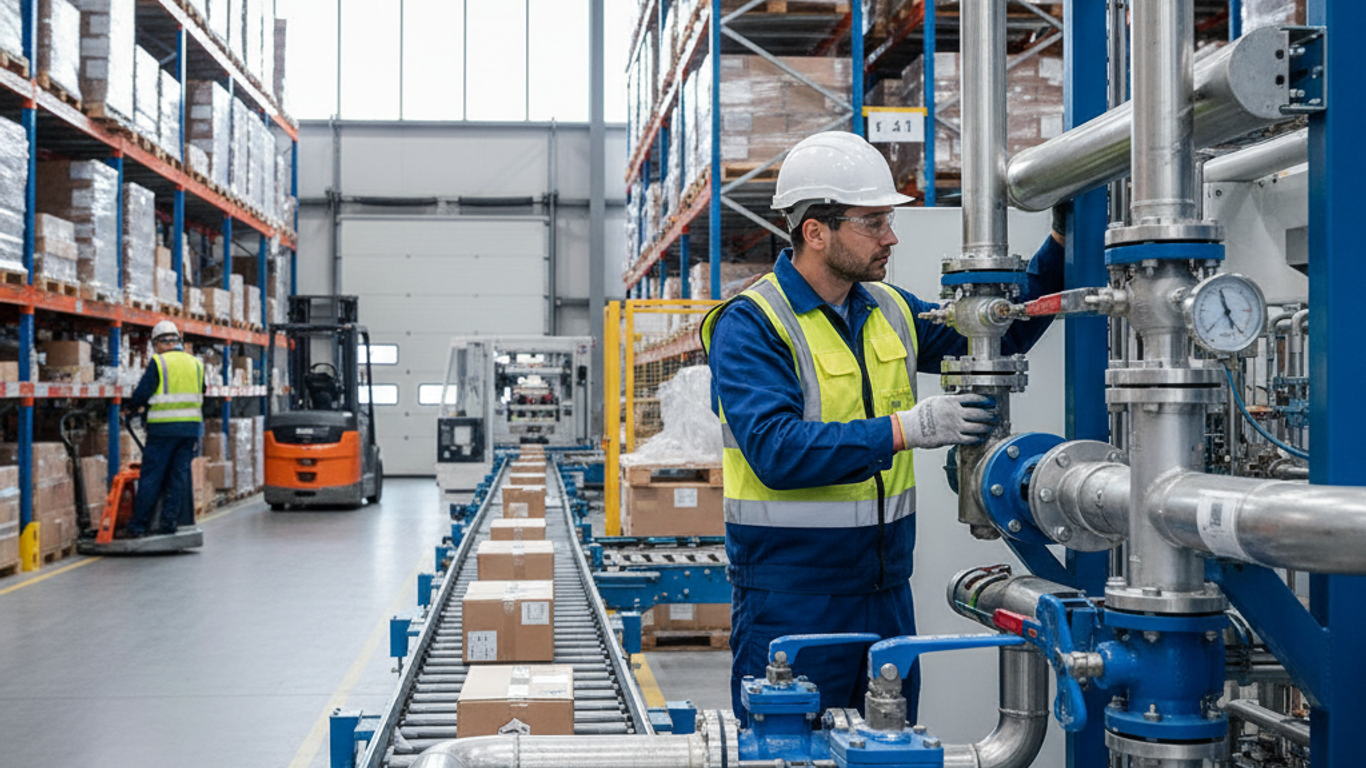 Installation et maintenance robinetterie raccords fluides industriels