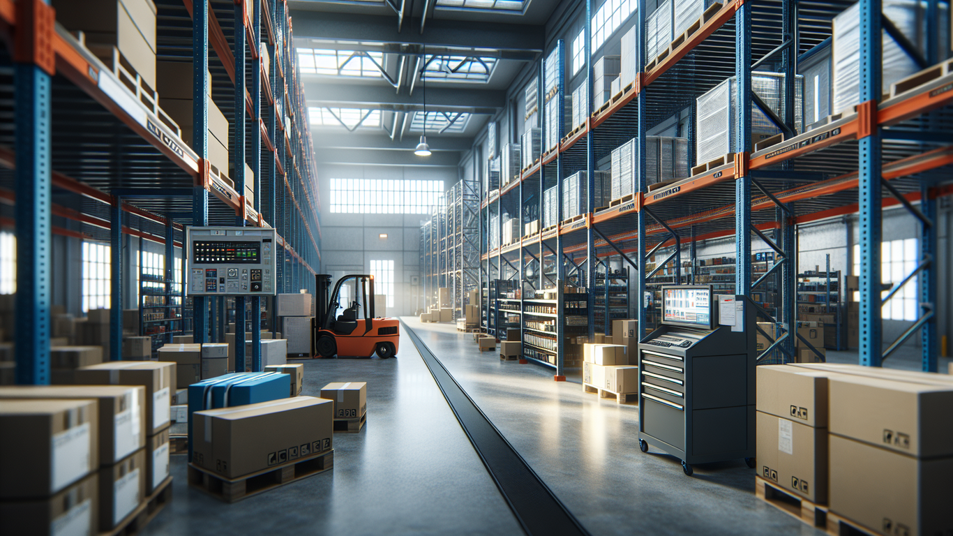 Rayonnage industriel mi-lourds en entrepôt professionnel