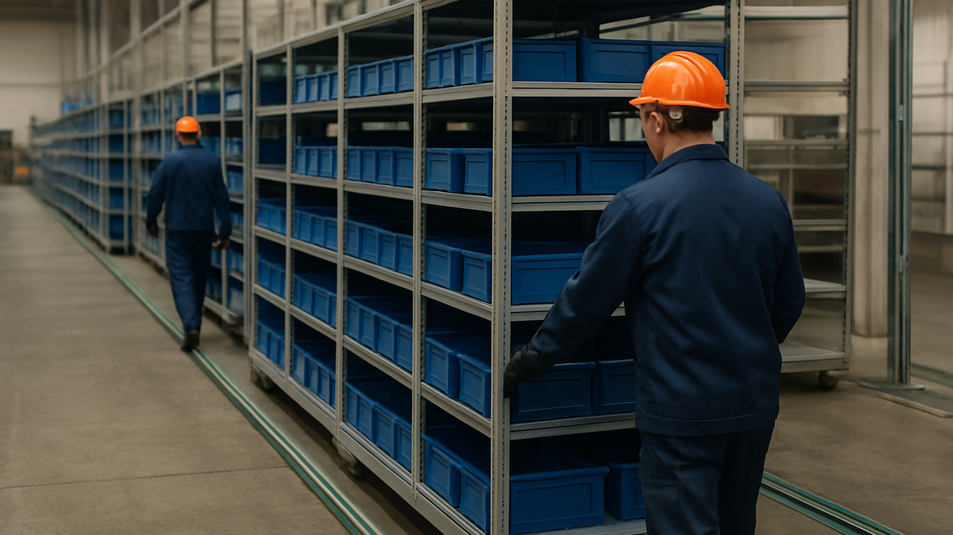 Impact du stockage mobile sur la productivité en entrepôt logistique