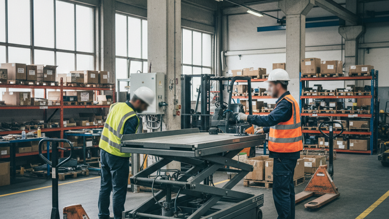 Assemblage des composants d'une table élévatrice électrique