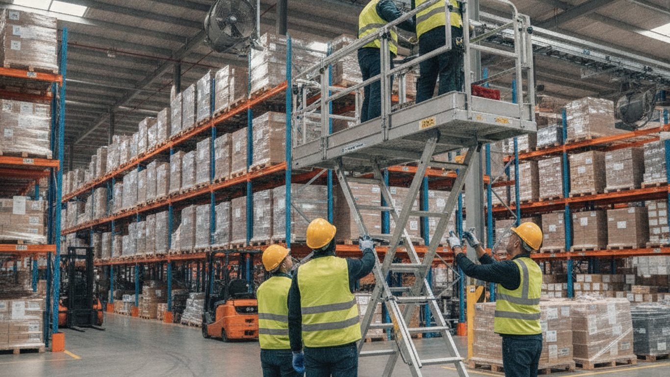 Installation et maintenance de plateforme de travail industrielle
