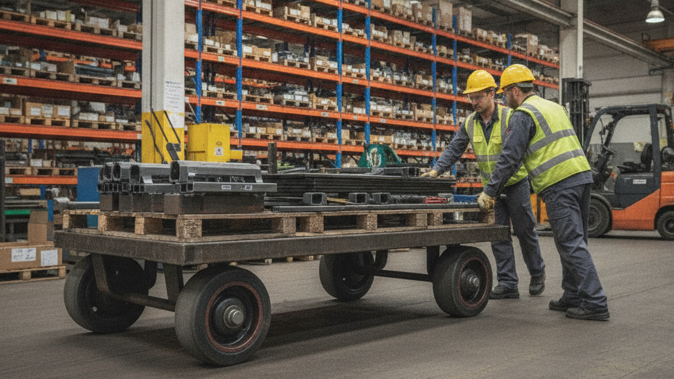 Types de matériaux pour roulettes charge lourde industrielles