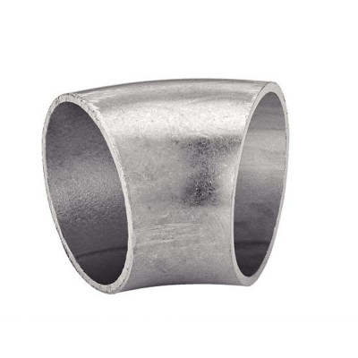 Coude ISO 45° roulé soudé inox 1.4307 - Raccord inox durable