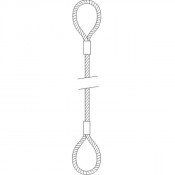 Elingue de levage câble acier boucle/boucle Système S max 3,2T