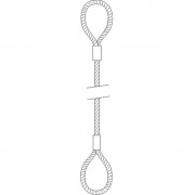 Elingue de levage câble acier boucle/boucle Système S max 3,2T