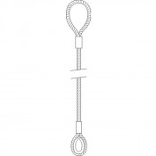 Elingue de levage câble acier boucle/cossée Système S max 3,2T