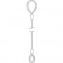 Elingue de levage câble acier boucle/cossée Système S max 3,2T
