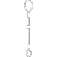 Elingue de levage câble acier boucle/cossée Système S max 3,2T