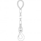 Elingue de levage câble acier boucle/crochet automatique Système S max 3,2T
