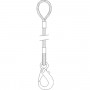 Elingue de levage câble acier boucle/crochet Système S max 3,2T