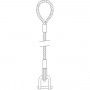Elingue de levage câble acier boucle/manille droite Système S max 3,2T