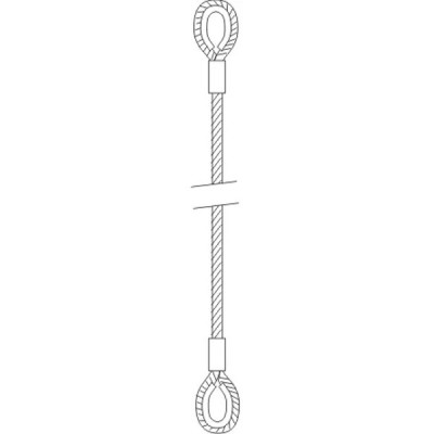 Elingue de levage câble acier cossée/cossée Système S max 3,2 T