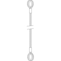 Elingue de levage câble acier cossée/cossée Système S max 3,2 T