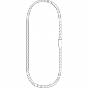 Elingue de levage câble acier sans fin double manchon max 4T