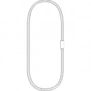 Elingue de levage câble acier sans fin double manchon max 4T