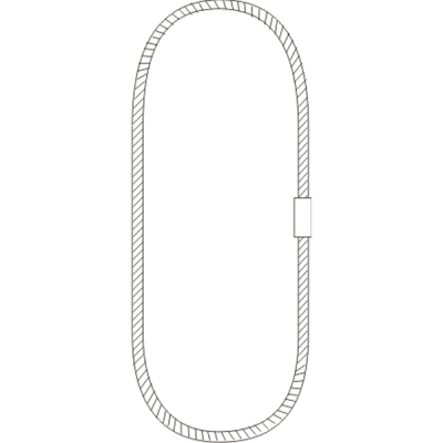 Elingue de levage câble acier sans fin double manchon max 4T