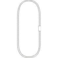 Elingue de levage câble acier sans fin double manchon max 4T