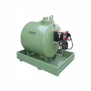 Cuve GNR 1300 L de stockage acier simple paroi avec son bac de rétention