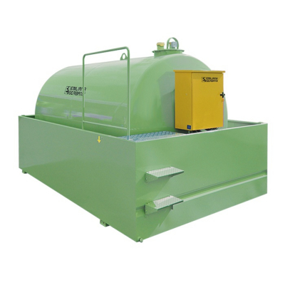 Cuve GNR 3000 L de stockage simple paroi avec son bac de rétention intégré