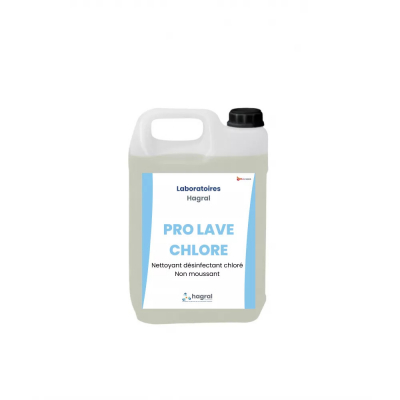 Hagral PRO LAVE CHLORE Détergent désinfectant chloré - USAGE PRO UNIQUEMENT