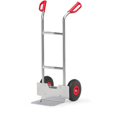 Diable pour Charges Hautes Aluminium - Pelle 320x250mm - Roues Pneumatique - 150kg