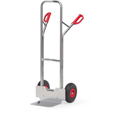 Diable pour Charges Hautes Aluminium - Pelle 320x250mm - Roues Pneumatique - 200kg