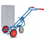Diable à Fûts - Fûts Acier - 200l - avec Roues d'appui - Roues Caoutchouc - 300kg