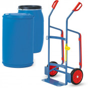 Diable à Fûts - Fûts Plastiques - 220l - avec Sangle - Roues Caoutchouc - 250kg