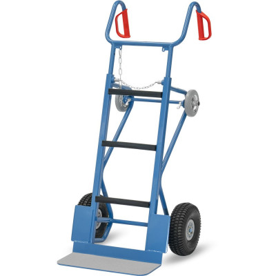 Diable pour Appareils Lourds - Spécial Escalier avec Sangle avec Brancard - Pelle 550x190mm - Roues 