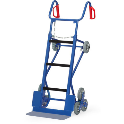 Diable pour Appareils Lourds - Spécial Escalier avec Sangle avec Brancard - Pelle 550x190mm - Roues 