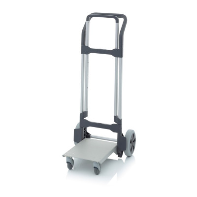 Diable pour bacs Euronorm – Charge 160 kg – Surface 29,2 x 37 cm – Réglable en hauteur