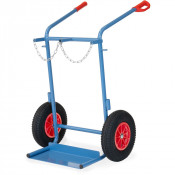 Diable Porte-bouteilles - 2 Bouteilles - 40-50l - Roues Pneumatique - 150kg