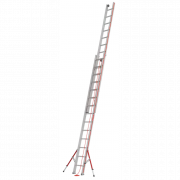 Echelle alu coulissante à corde 2 plans à sabots articulés
