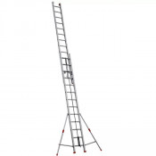 Echelle coulissante alu 2 ou 3 plans à corde avec stabilisateurs