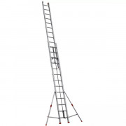 Echelle coulissante alu 2 ou 3 plans à corde avec stabilisateurs
