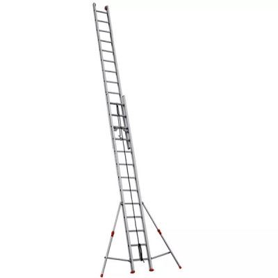 Echelle coulissante alu 2 ou 3 plans à corde avec stabilisateurs