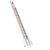 Echelle coulissante aluminium 2 plans à corde avec stabilisateurs