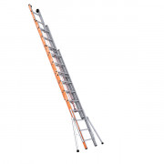 Echelle coulissante aluminium 3 plans à corde avec stabilisateurs