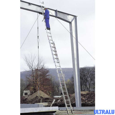 Échelle coulisse corde 2 plans en aluminium