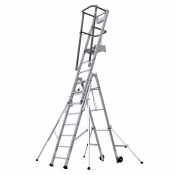 Échelle à plateforme AUTOSTABLE tout alu de 2,23m